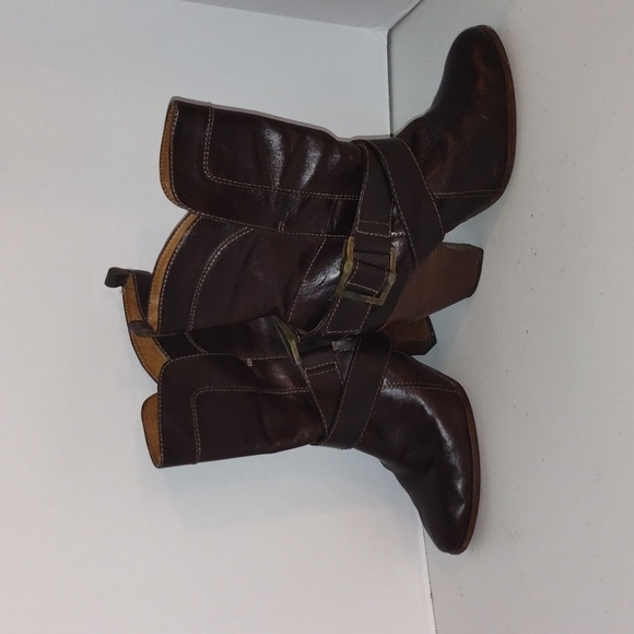 FRYE Andrea Harness Heeled Western Boots size 9 - Picture 2 of 12